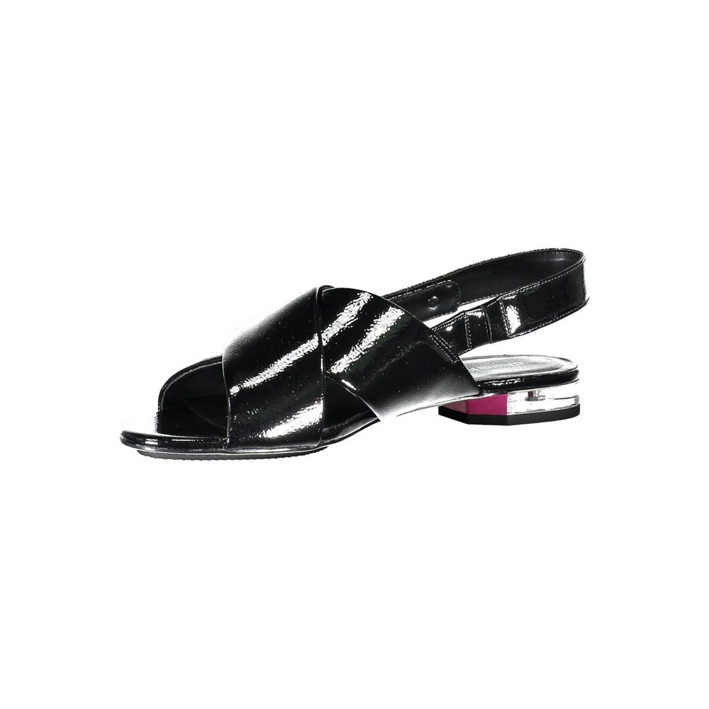 Sandale Calvin Klein en cuir noir pour femme