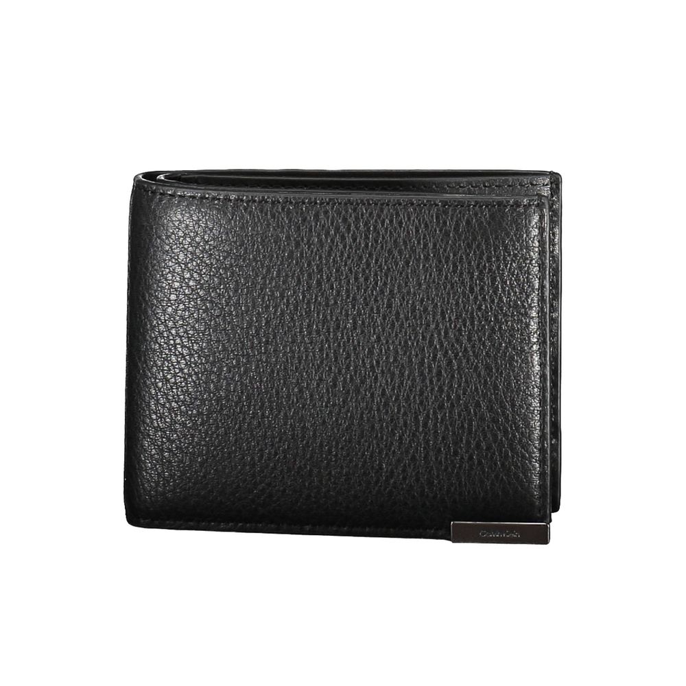 Portefeuille homme en cuir noir Calvin Klein