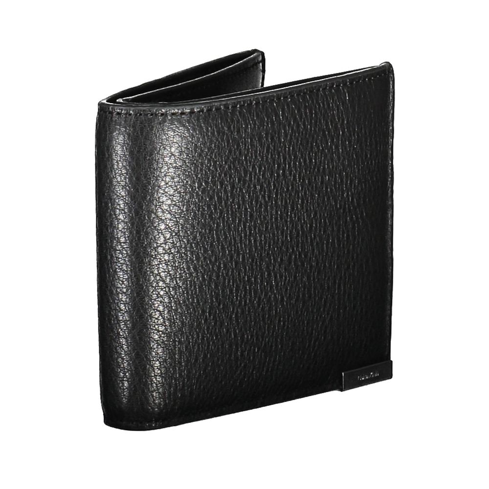 Portefeuille homme en cuir noir Calvin Klein