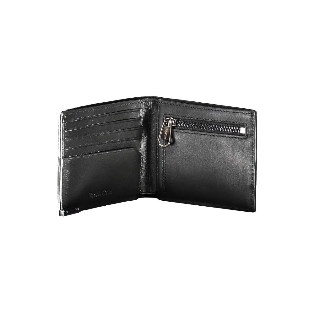 Portefeuille homme en cuir noir Calvin Klein