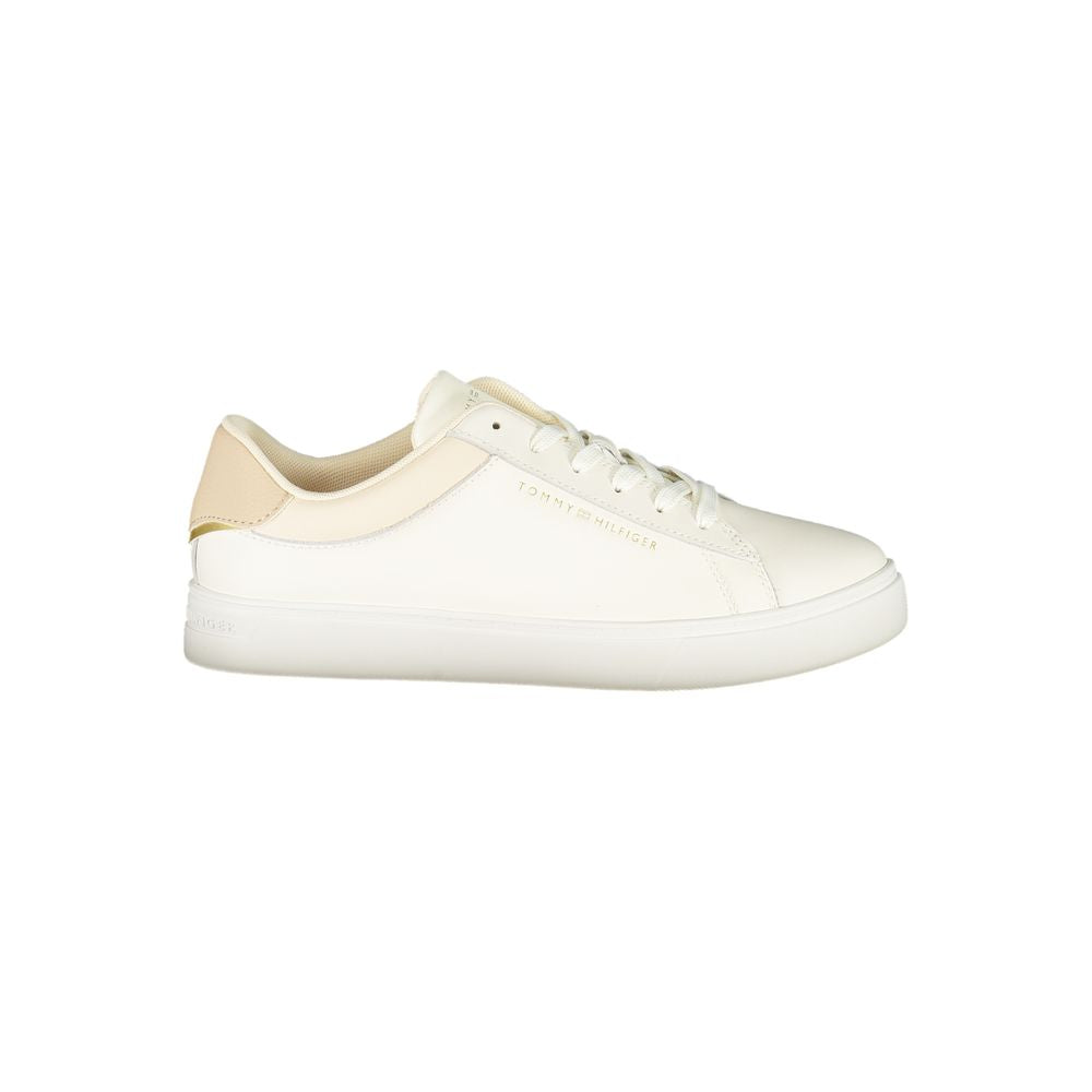 Baskets Tommy Hilfiger en cuir beige pour femme
