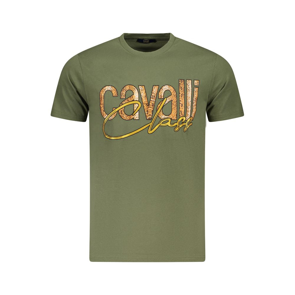 T-shirt Cavalli Class en coton vert pour homme