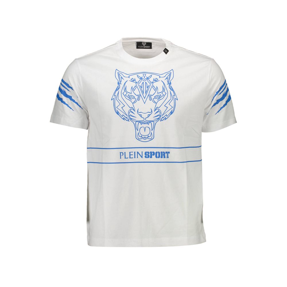 T-shirt homme en coton blanc Plein Sport