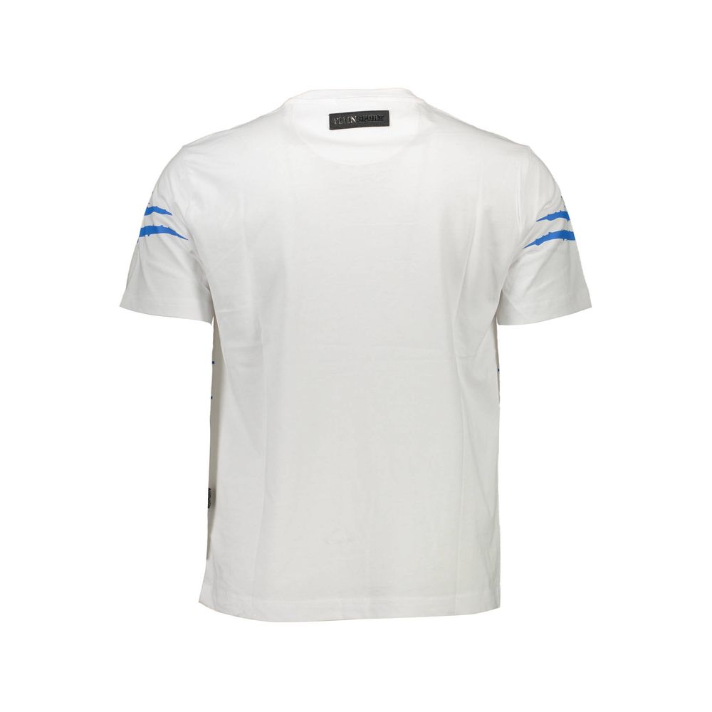 T-shirt homme en coton blanc Plein Sport