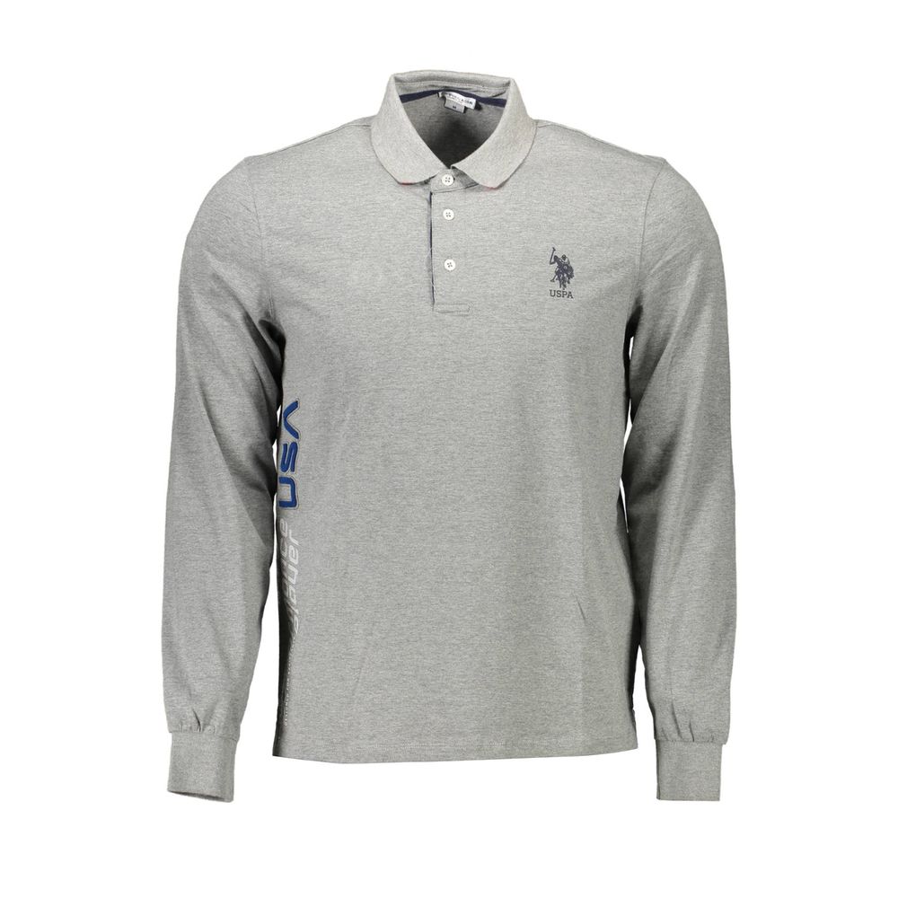 Polo gris en coton pour homme, US POLO ASSN.