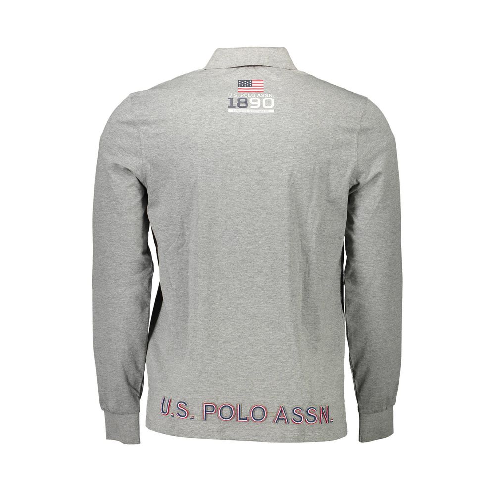 Polo gris en coton pour homme, US POLO ASSN.