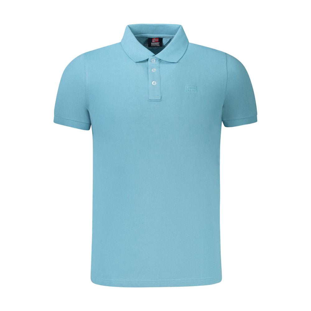 Polo homme bleu clair en coton Norvège 1963