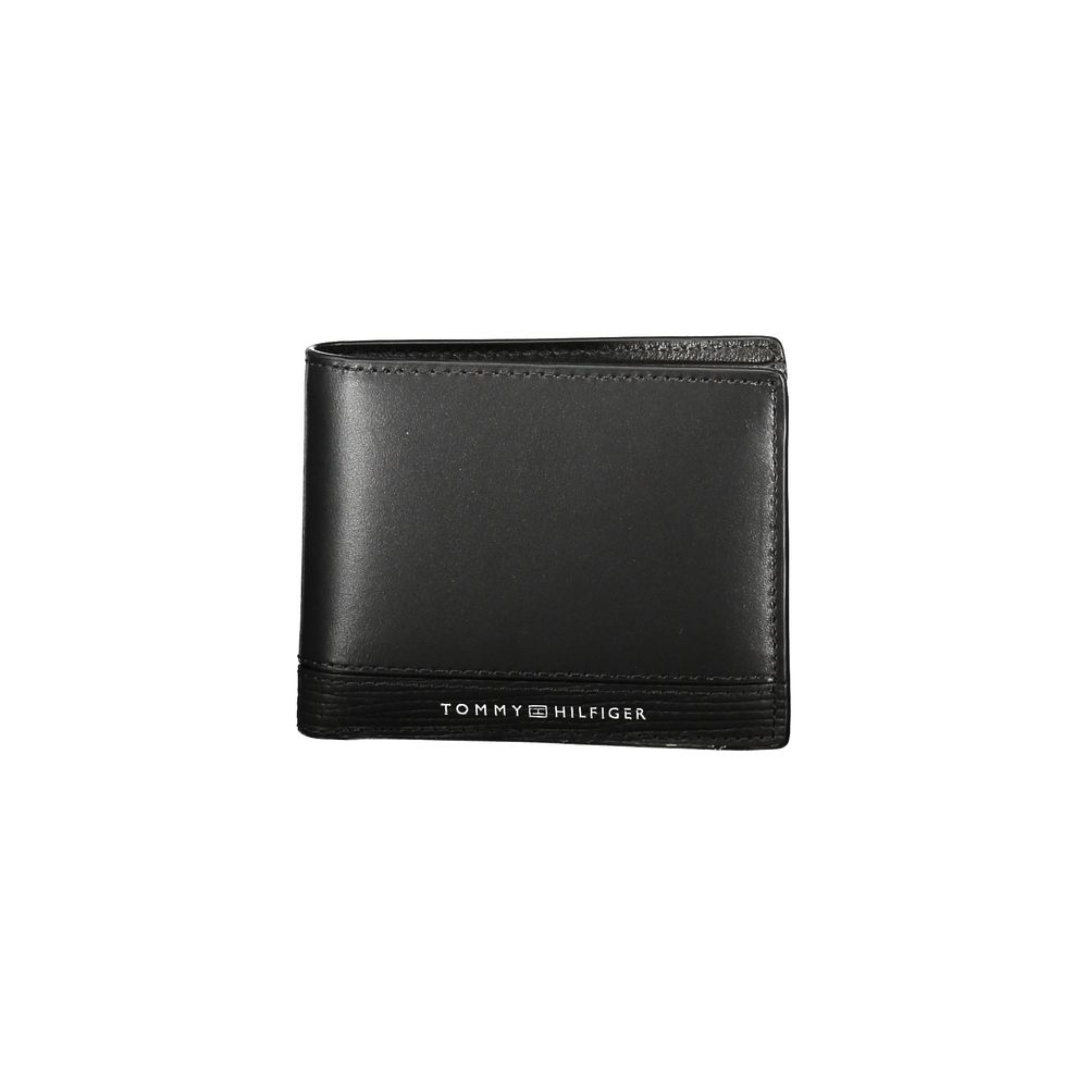 Portefeuille homme en cuir noir Tommy Hilfiger