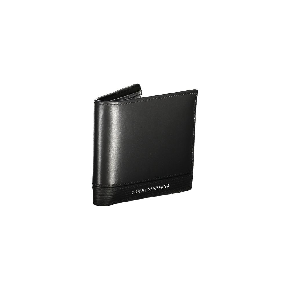 Portefeuille homme en cuir noir Tommy Hilfiger