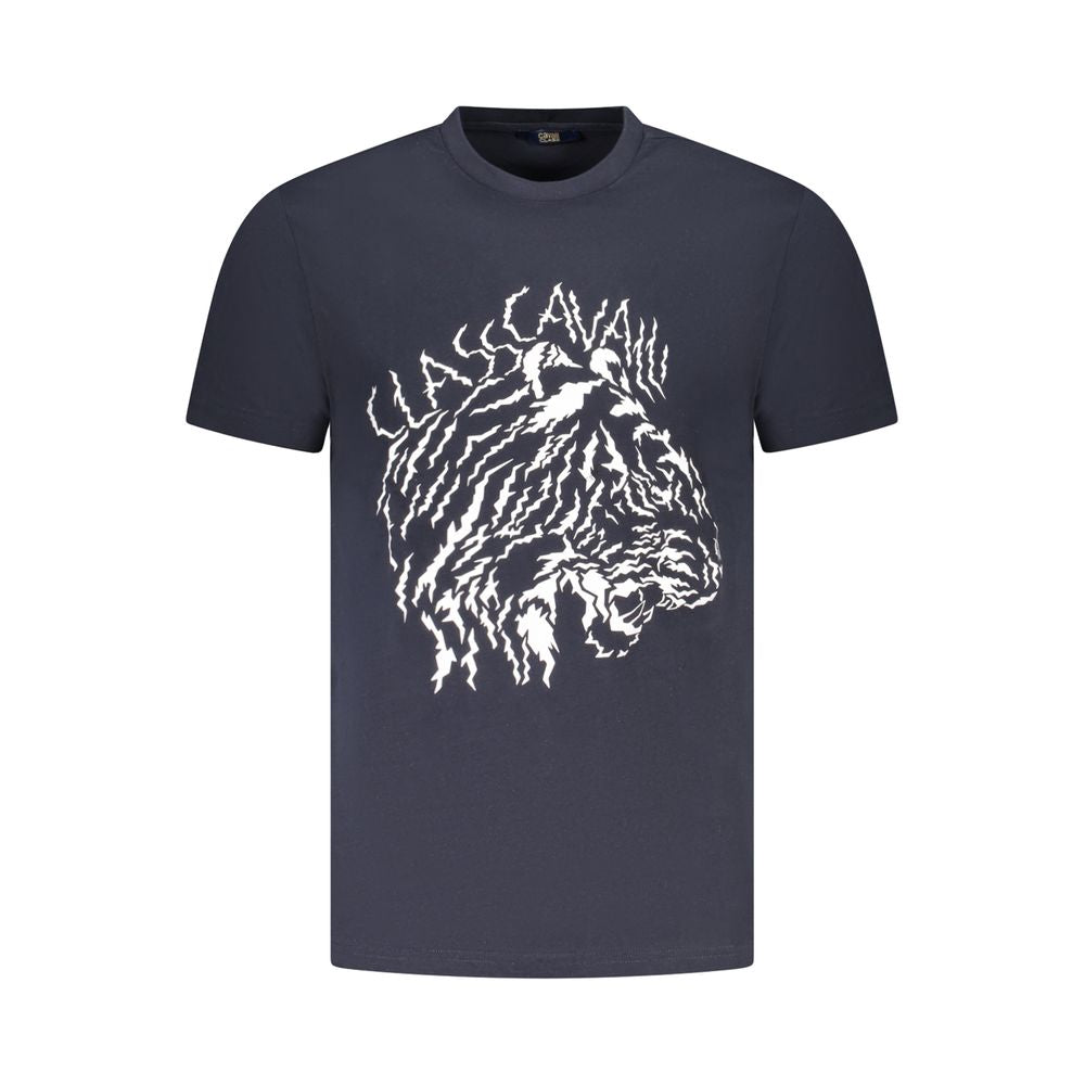 T-shirt Cavalli Class en coton bleu pour homme