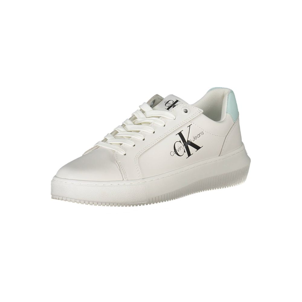 Baskets blanches en polyester recyclé pour femme Calvin Klein