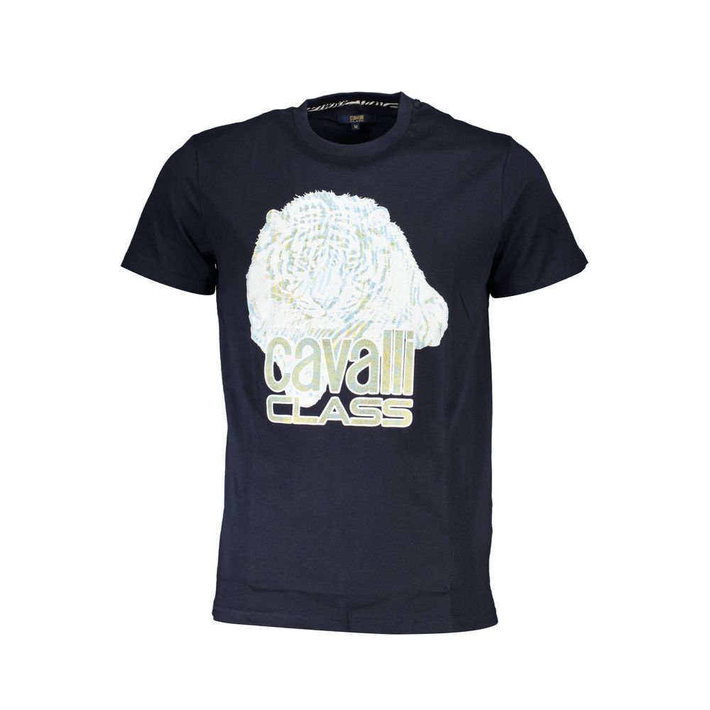 T-shirt Cavalli Class en coton bleu pour homme