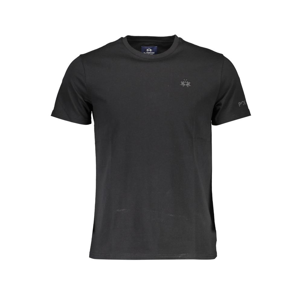 T-shirt homme en coton noir La Martina