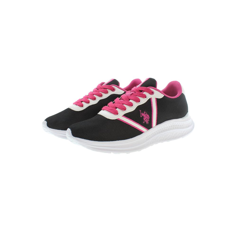Baskets noires en polyester pour femme US POLO ASSN.