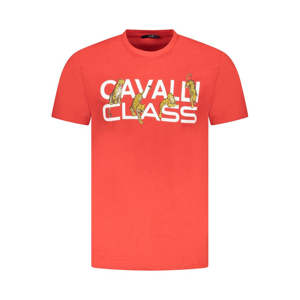 T-shirt Cavalli Class en coton rouge pour homme