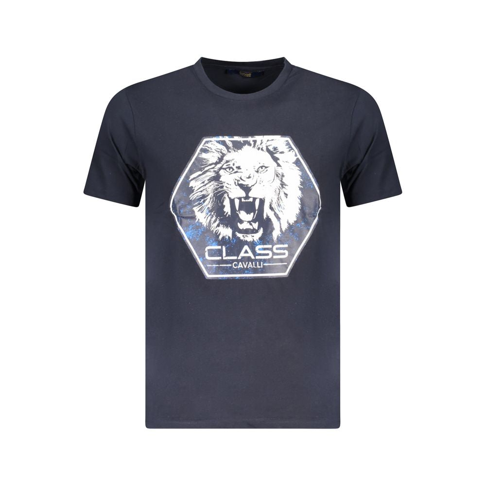 T-shirt Cavalli Class en coton bleu pour homme