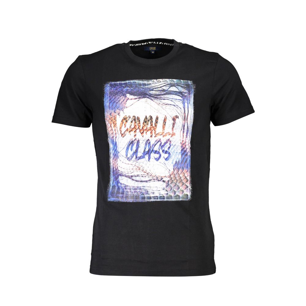 T-shirt Cavalli Class en coton noir pour homme