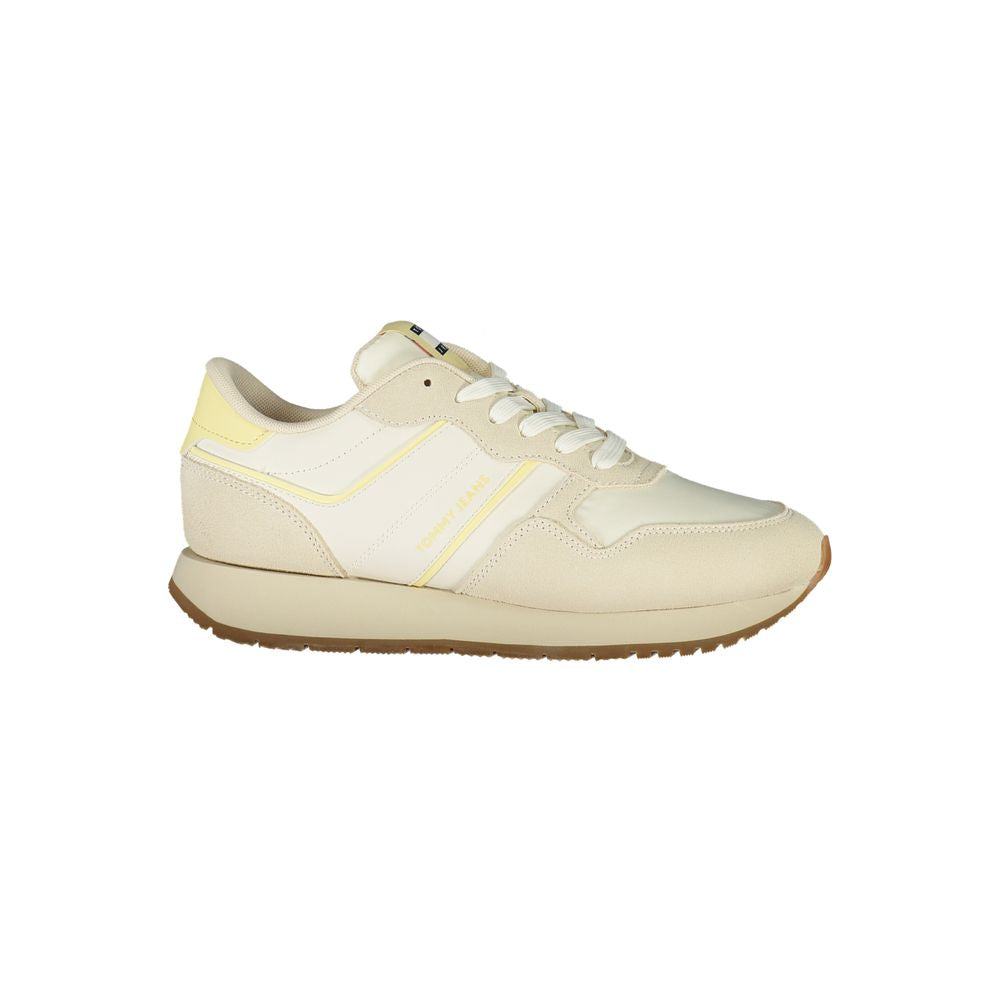 Baskets Tommy Hilfiger en cuir beige pour femme
