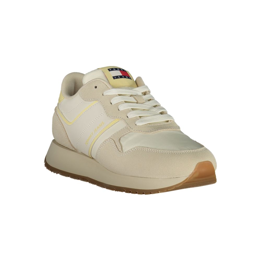 Baskets Tommy Hilfiger en cuir beige pour femme