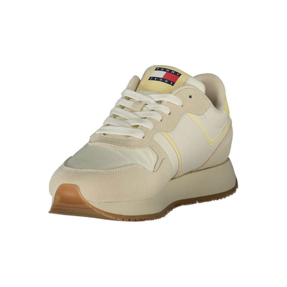 Baskets Tommy Hilfiger en cuir beige pour femme