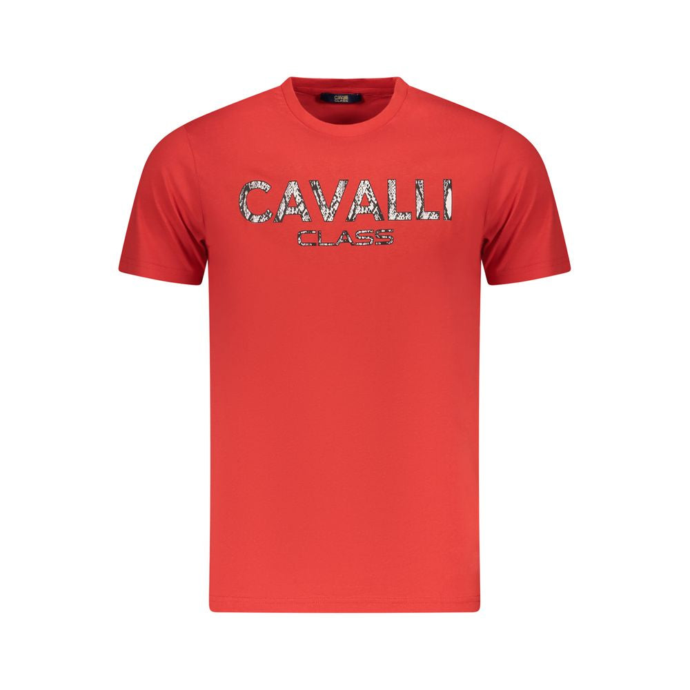 T-shirt Cavalli Class en coton rouge pour homme