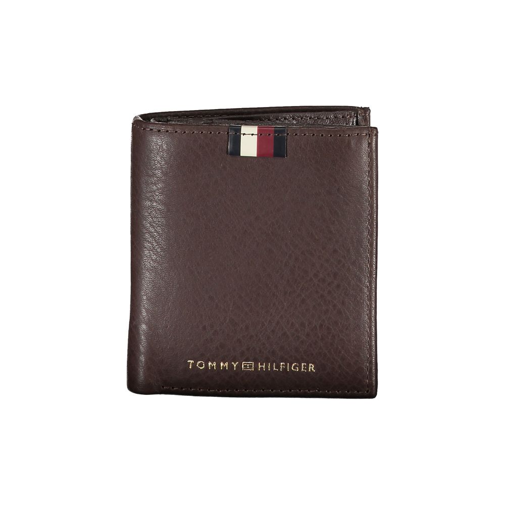 Portefeuille en cuir marron Tommy Hilfiger