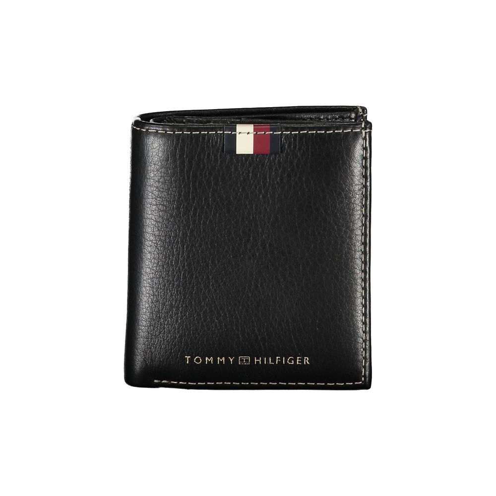 Portefeuille homme en cuir noir Tommy Hilfiger