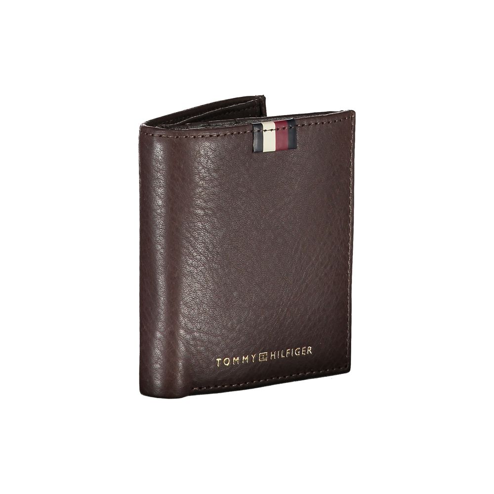 Portefeuille en cuir marron Tommy Hilfiger