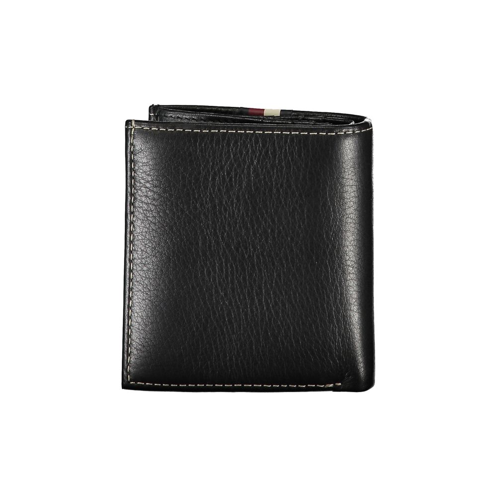 Portefeuille homme en cuir noir Tommy Hilfiger
