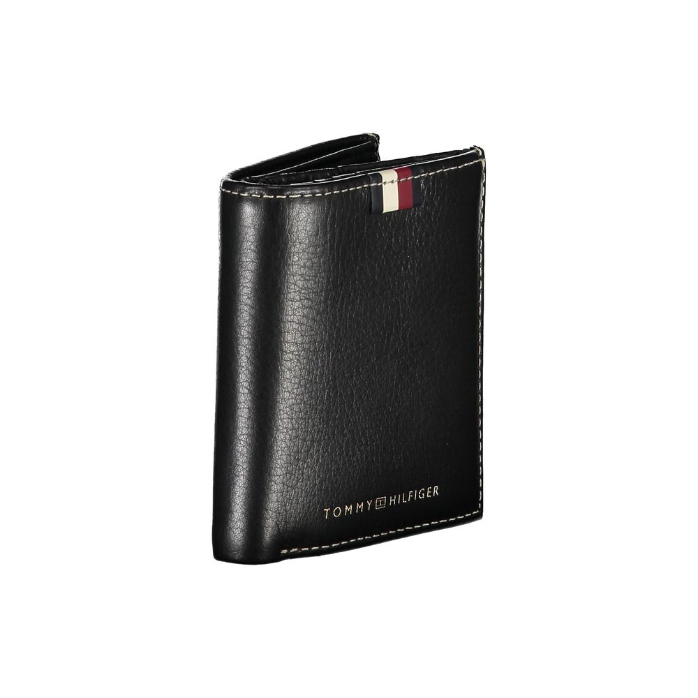 Portefeuille homme en cuir noir Tommy Hilfiger