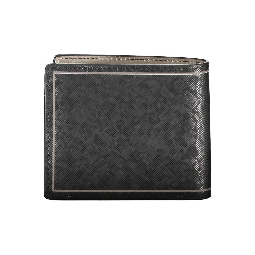 Portefeuille en cuir noir Tommy Hilfiger