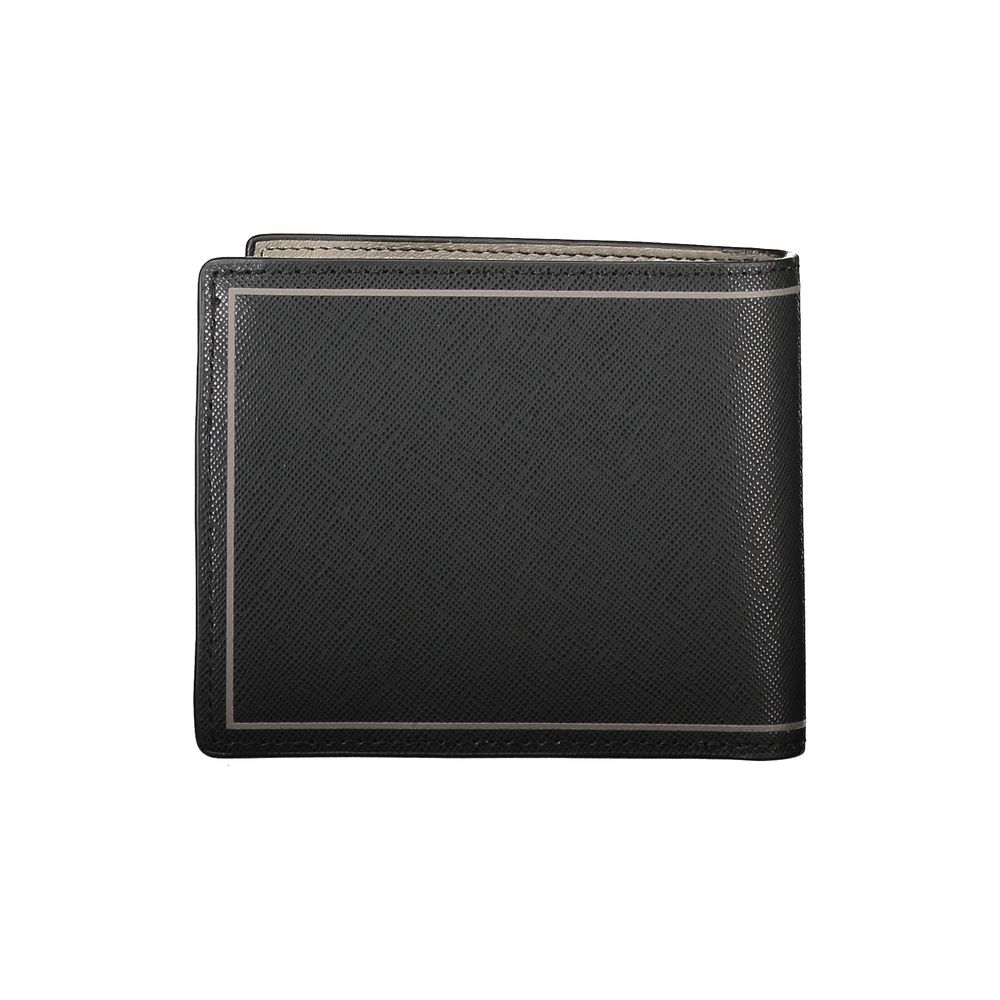 Portefeuille en cuir noir Tommy Hilfiger