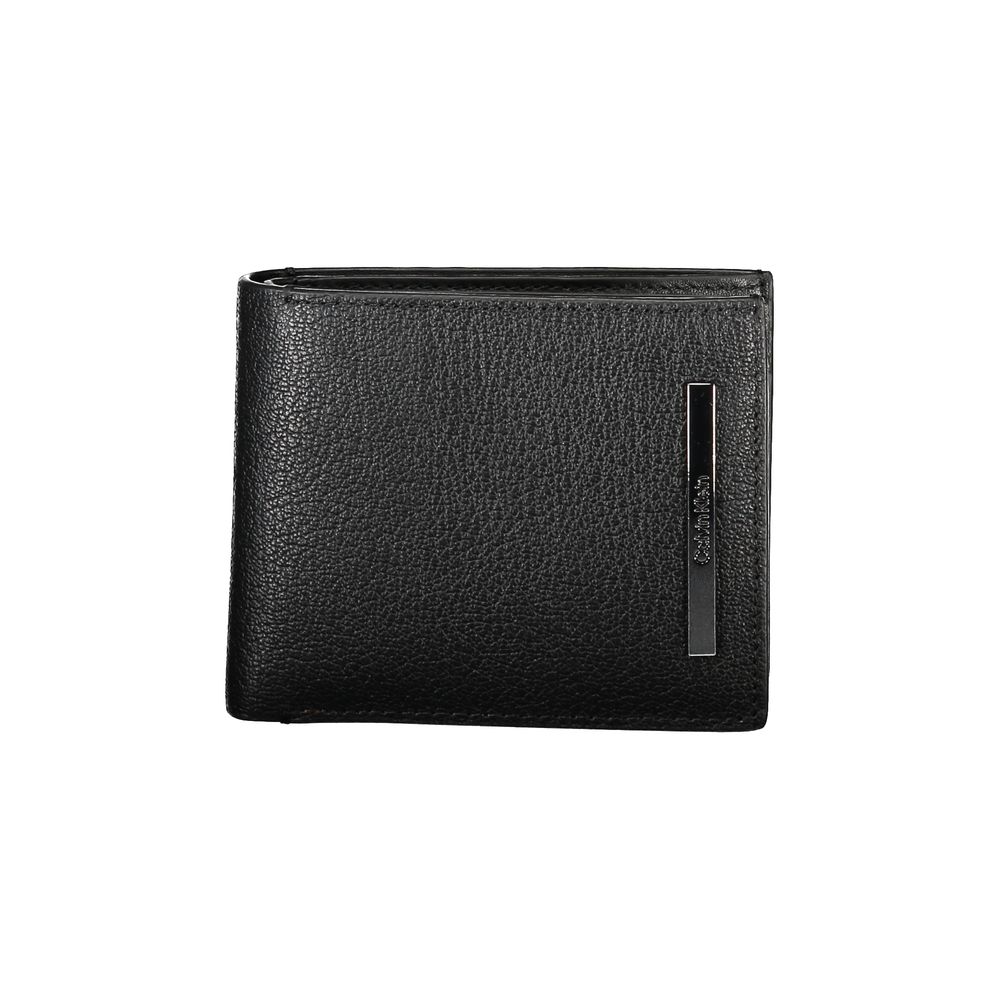 Portefeuille en cuir noir Calvin Klein