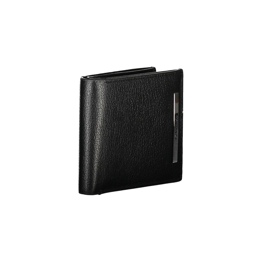 Portefeuille en cuir noir Calvin Klein