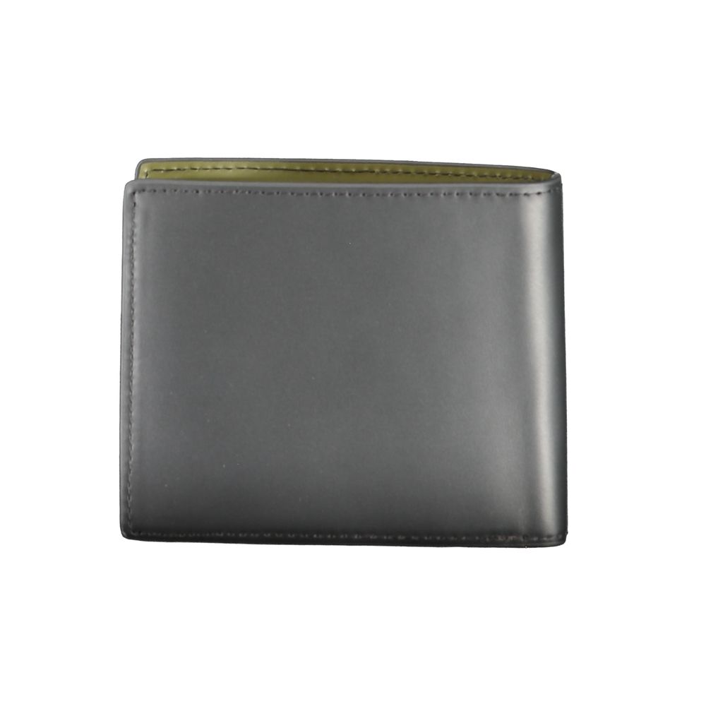 Portefeuille en cuir noir Tommy Hilfiger