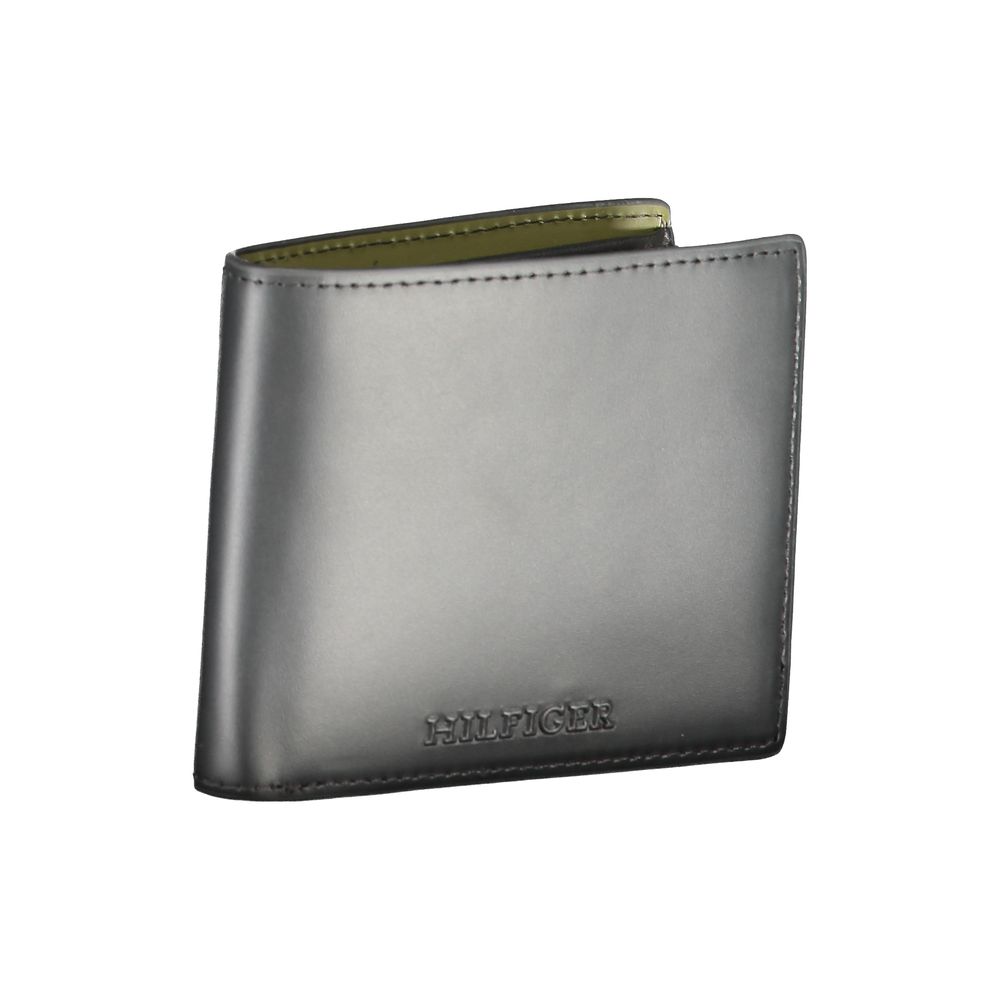 Portefeuille en cuir noir Tommy Hilfiger
