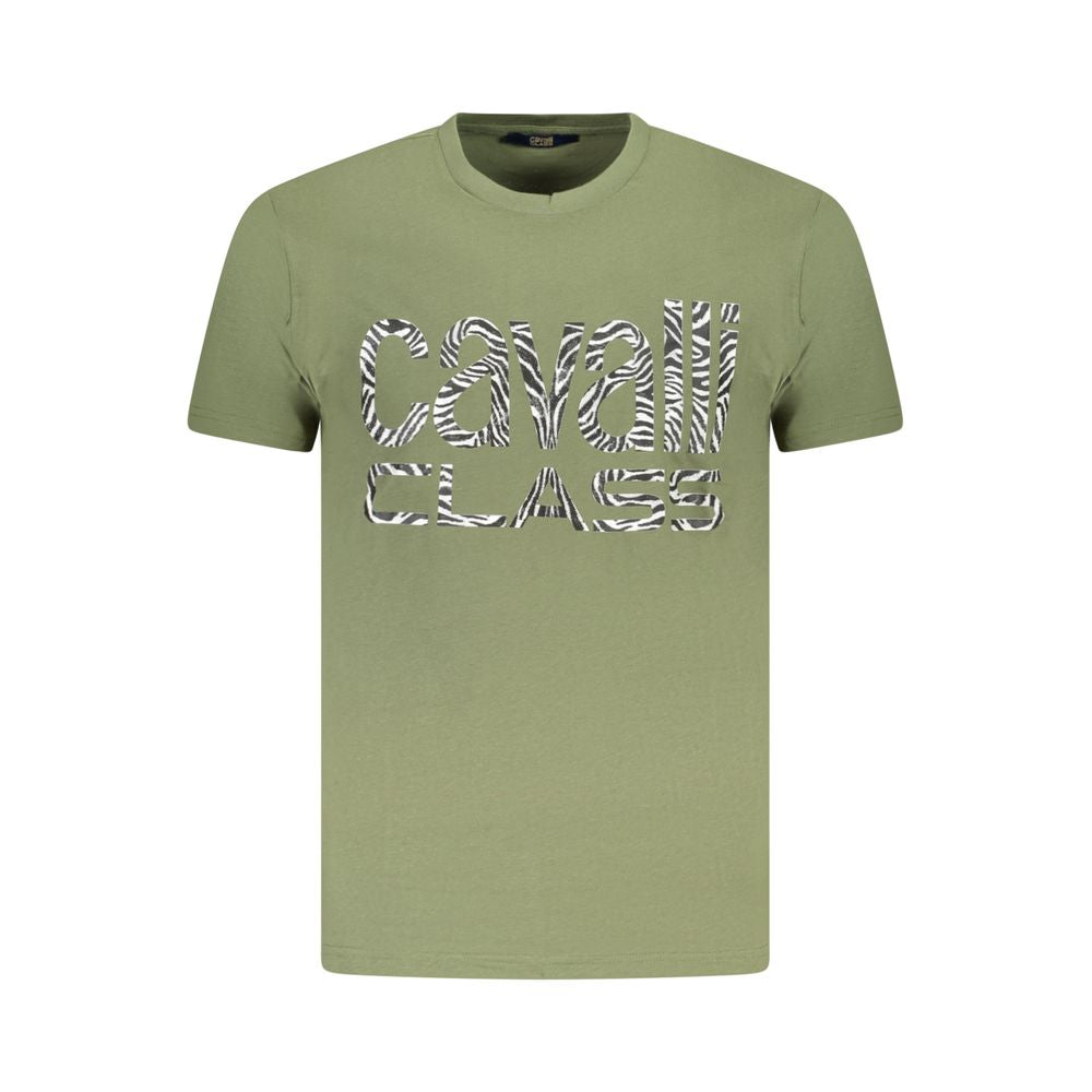 T-shirt Cavalli Class en coton vert pour homme