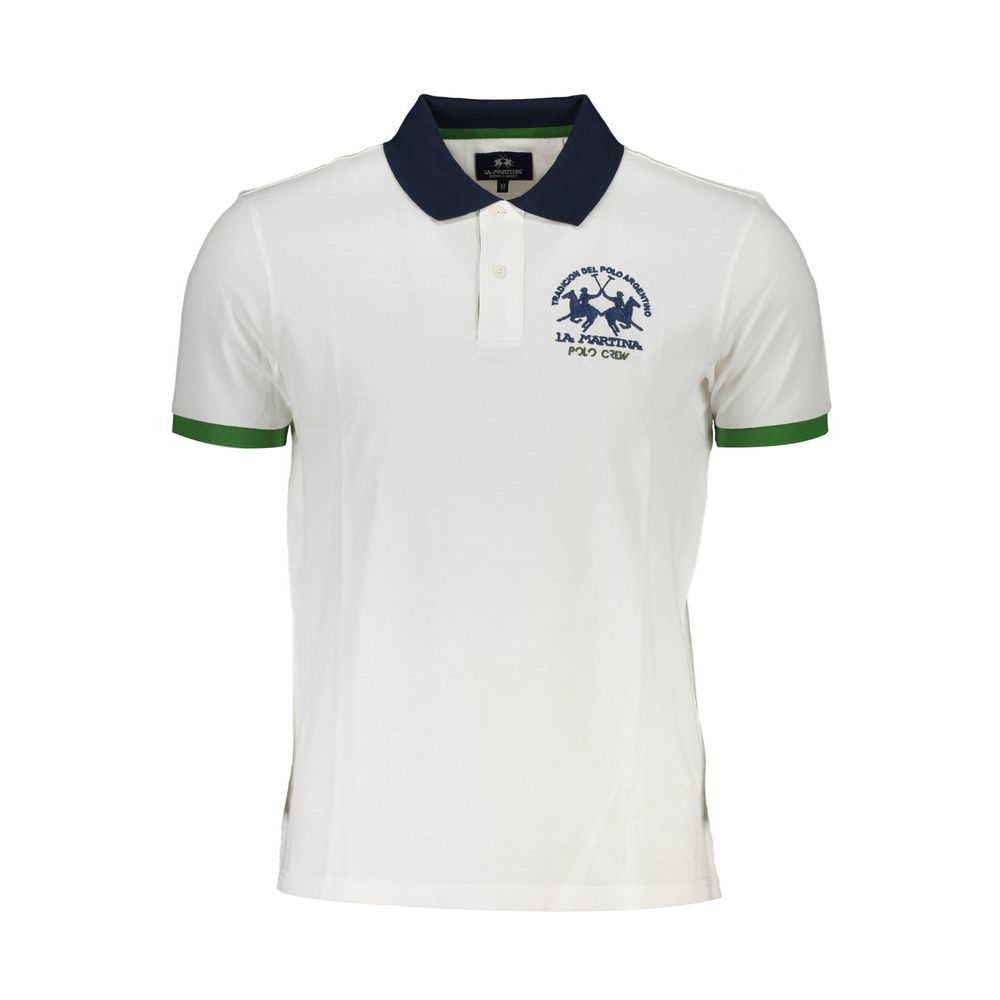 Polo homme en coton blanc La Martina