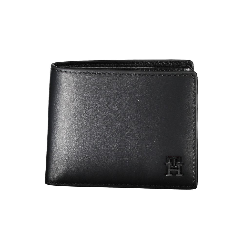 Portefeuille homme en cuir noir Tommy Hilfiger
