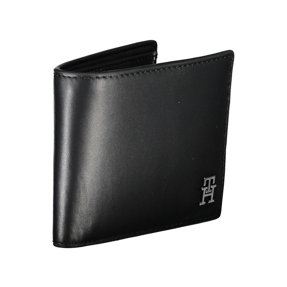 Portefeuille homme en cuir noir Tommy Hilfiger