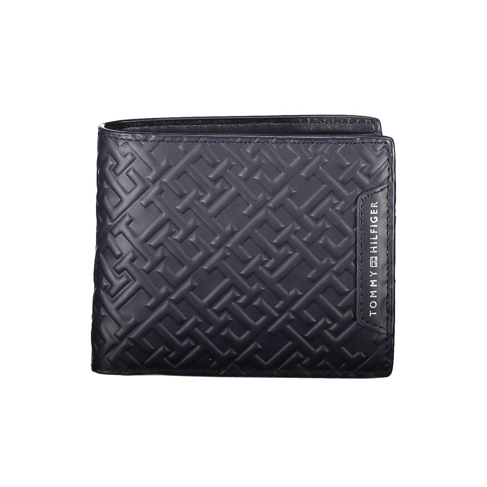 Portefeuille homme en cuir bleu Tommy Hilfiger