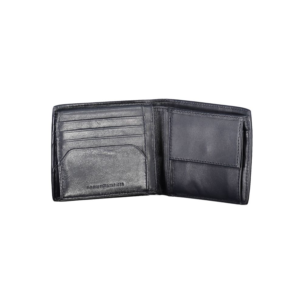 Portefeuille homme en cuir bleu Tommy Hilfiger