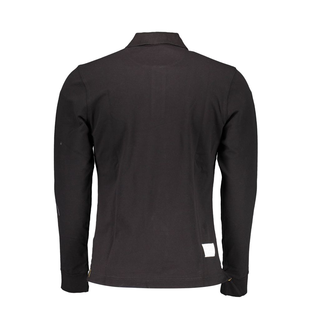 Polo noir élégant à manches longues La Martina pour homme