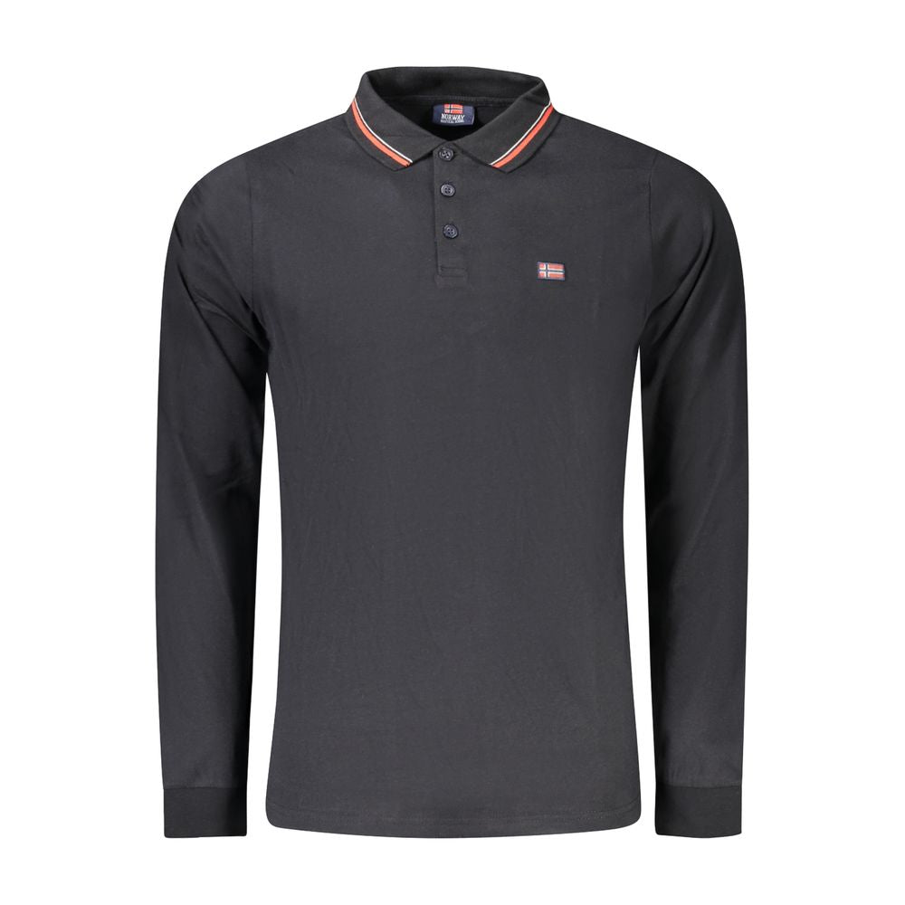 Polo homme en coton noir Norvège 1963