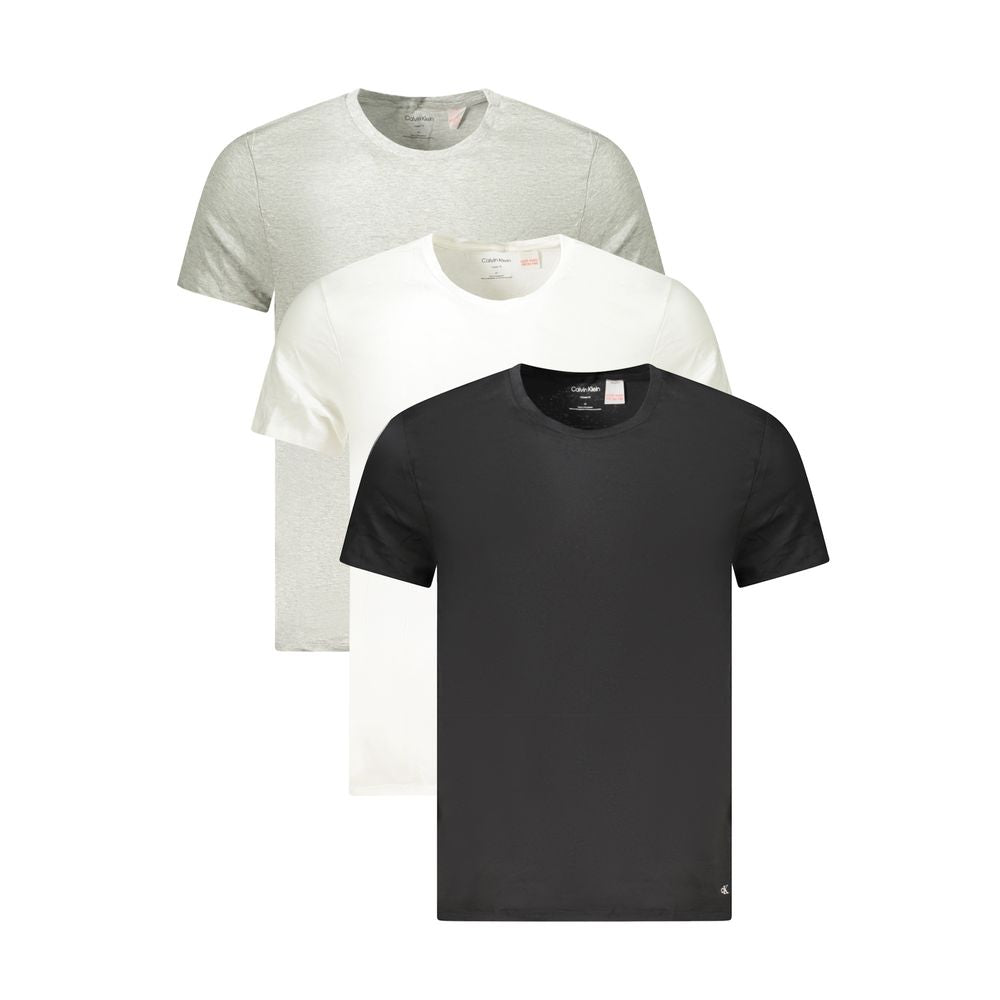 T-shirt gris en coton pour homme Calvin Klein