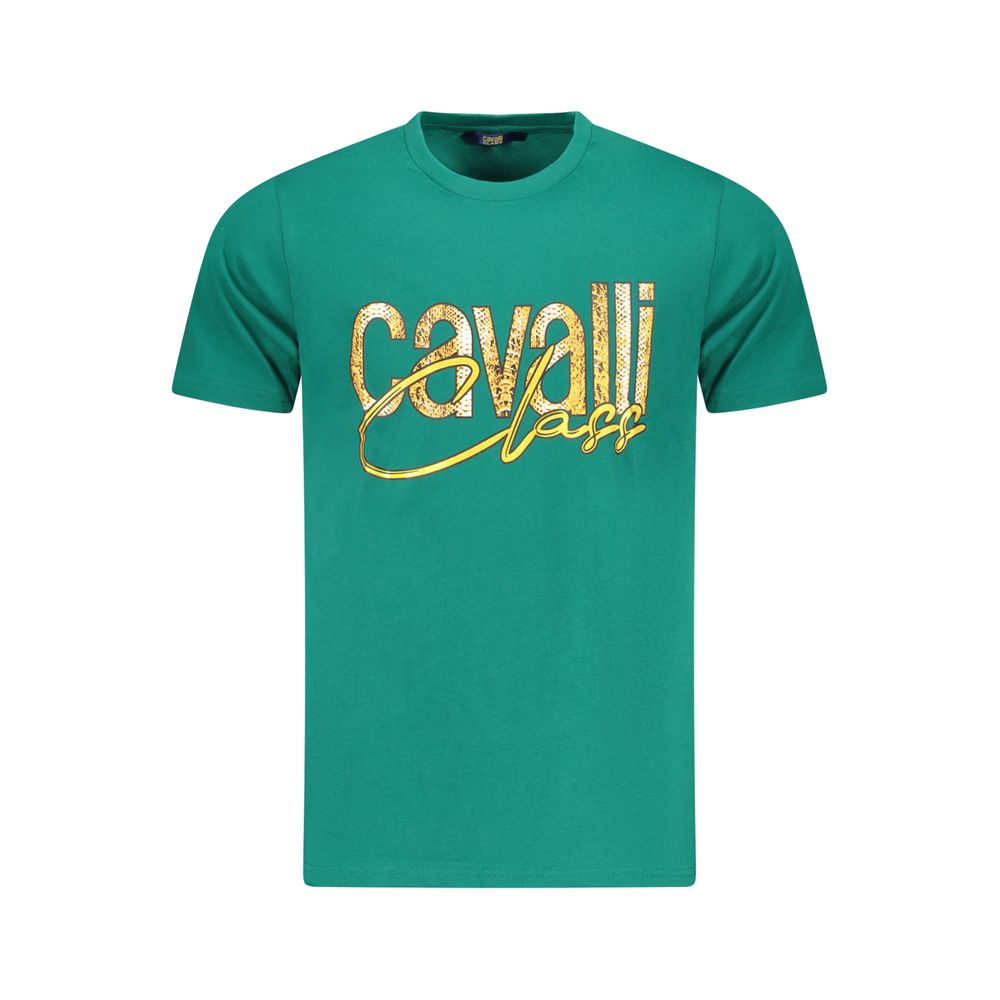 T-shirt Cavalli Class en coton vert pour homme