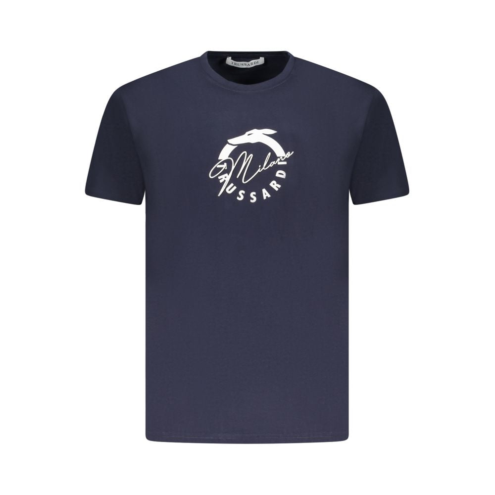 T-shirt homme en coton bleu Trussardi