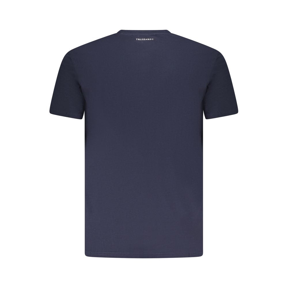 T-shirt homme en coton bleu Trussardi
