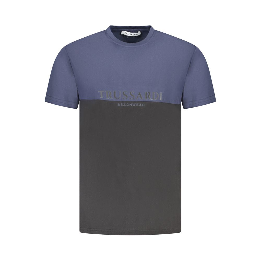 T-shirt homme en coton bleu Trussardi