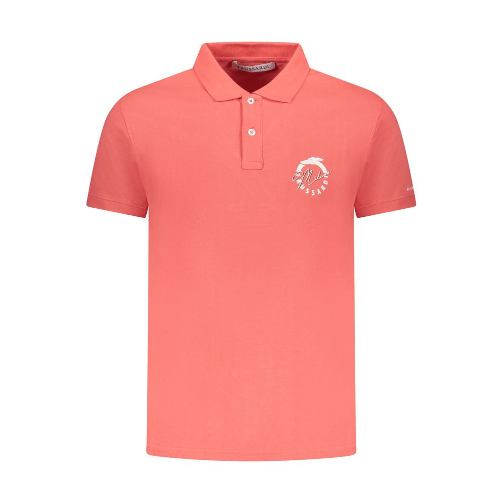 Polo Trussardi en coton rose pour homme